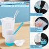 Silikon Messbecher Set, 100ml 250ml Silikonbecher, Inklusive Einweghandschuhen, Spatel, Rührstab,