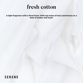 Hidden Label Large Scented Candle, Fresh Cotton, 30oz 3 Wick Huge Candle, Serene Collection Slow Burn Natural Soy Candles for Home Scented
