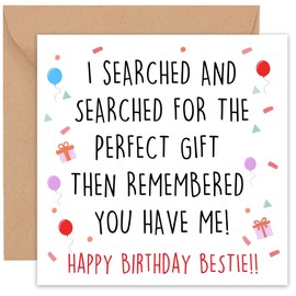 Felbridge Studio - Friend Birthday Card Female - Best Friend Birthday Card - Friend Birthday Card - Birthday Cards for Women Friend - Special Male 50th 60th 70th Funny Happy Adult -14cm