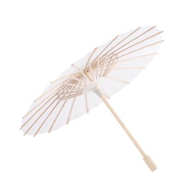 Paper Parasol Chinese/Japanese Decorative Umbrella White DIY Painting Decorative Umbrella Wedding Bridal Party Decor Photo Cosplay Prop(30CM)