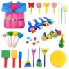 31-Piece Washable Finger Paint Set, DIY Painting Sponge Brush Set