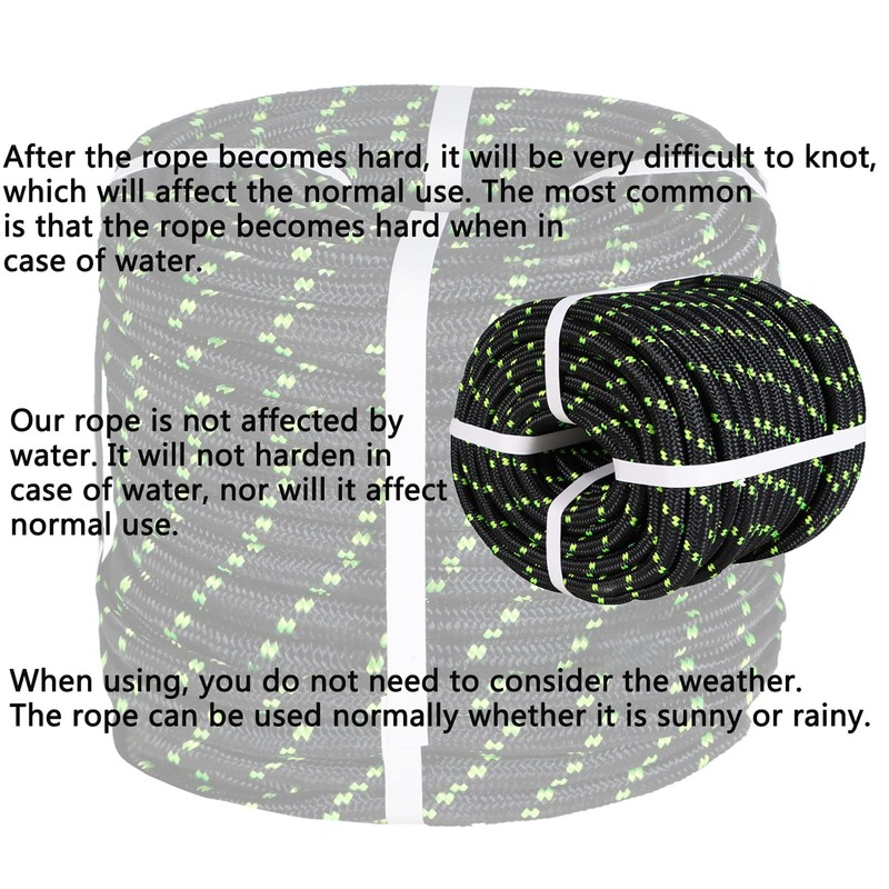 findmall 1/2 Inch Polyester Rope Double Braid Pulling Ropes for