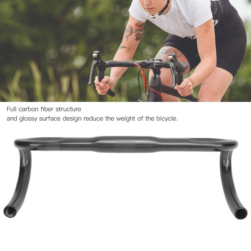 Bike Drop Bent Handlebar 420mm 31.8mm Road Bicycle Carbon Fiber