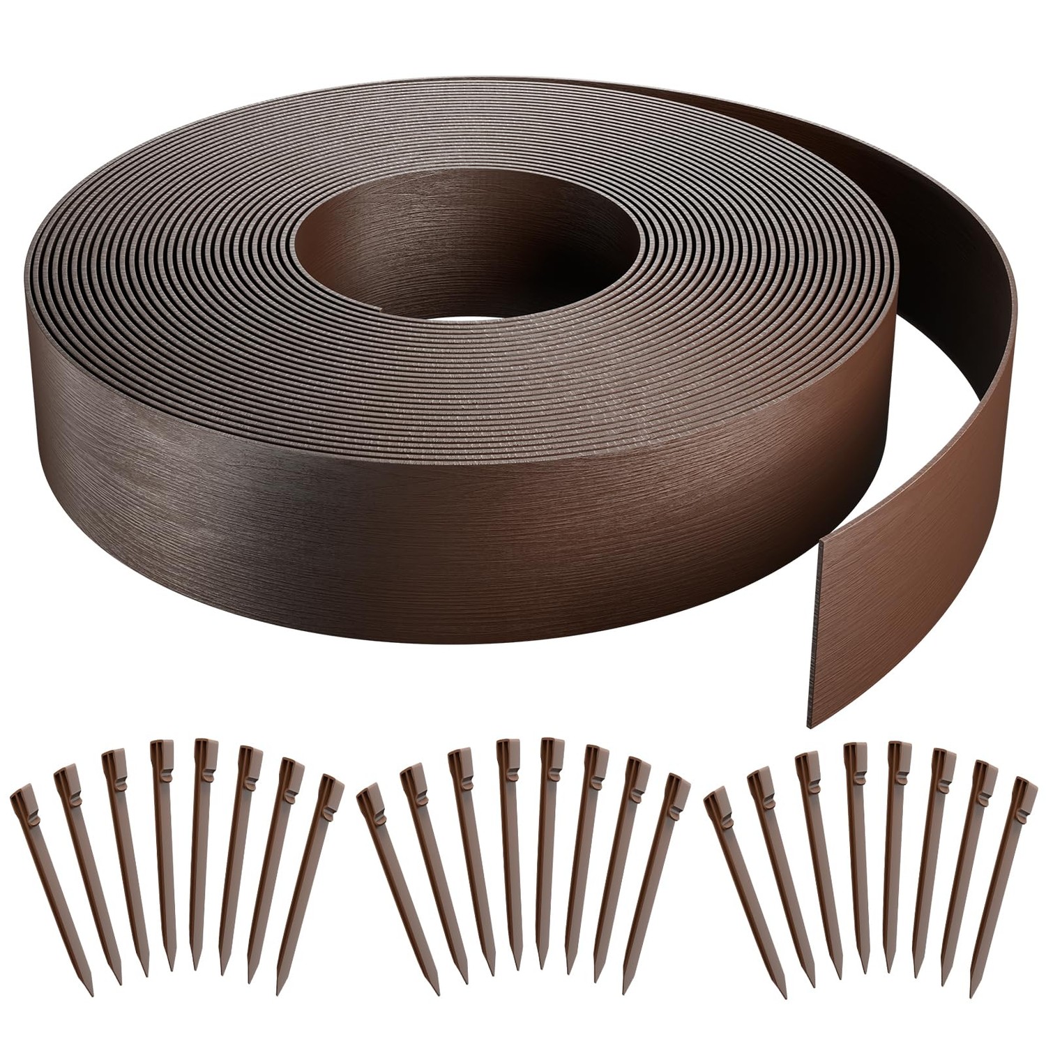 AGTEK 78FT Plastic Landscape Edging Coil Kit, 4 inch High Terrace Board ...