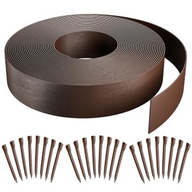 AGTEK 78FT Plastic Landscape Edging Coil Kit, 4 inch High Terrace Board Garden Edging Border with 24 Stakes