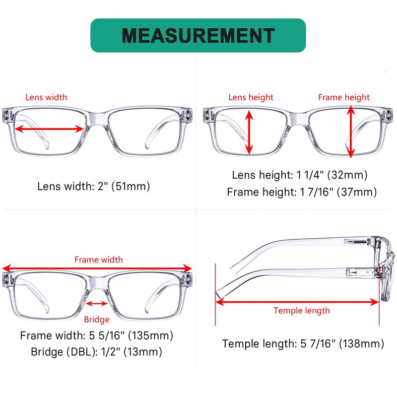 Eyekepper Vintage Reading Glasses for Men - 5 Pack Spring