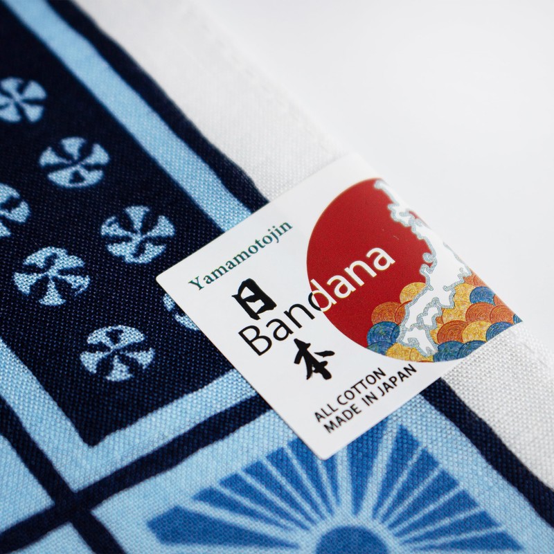 Yamamotojin Bandana - Japan Bandana The Great Wave, blue