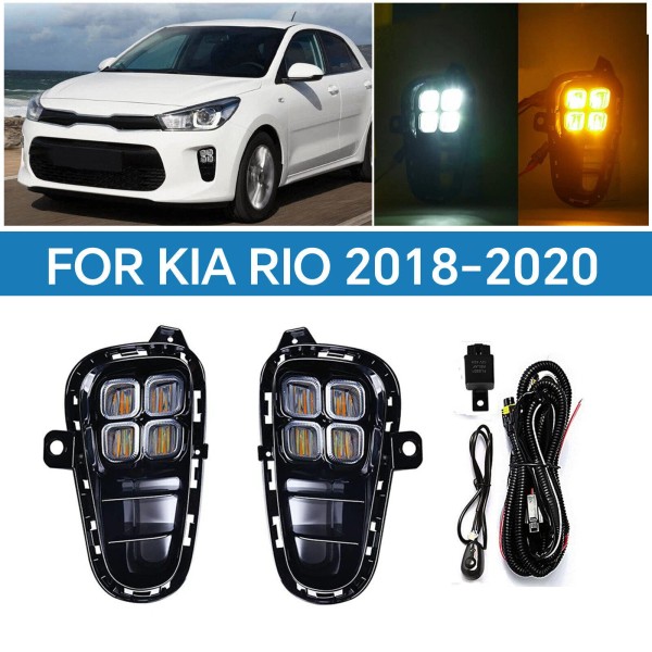 Unbranded Front Fog Lamps LED Daytime Running Light w/ Turn