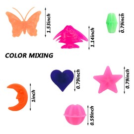 CKANDAY Pack of 133 Bicycle Wheel Spoke Beads, Colourful Bicycle Decoration Spoke Plastic Clip Round Decor Beads for Children, Shapes