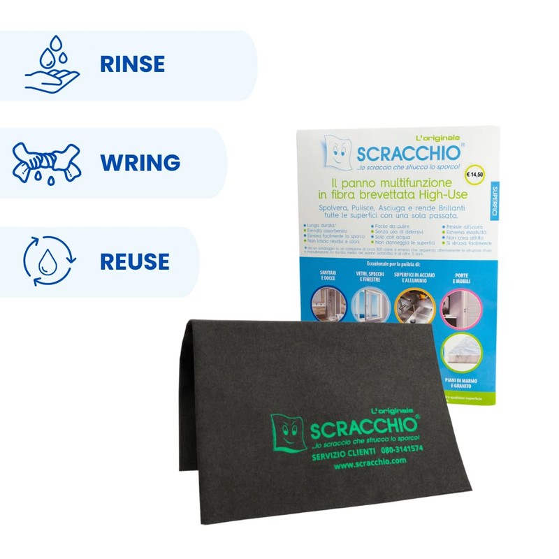 Scracchio Microfiber Cloth Car, Glass and Home Cleaning, Magic Cleaning