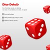SLAKOZYT 16 mm 6-Sided Dice Set, Six-Sided Dice, Opaque Acrylic