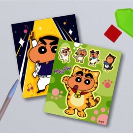 DIY Deco Sticker Type Crayon Shin-chan Diamond Cross Stitch 12X14cm Crayon Shin-chan Costume / DIY데코스티커형 짱구 보석십자수 12X14cm 짱구의 코스튬