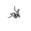1x Antique Silver Climber Right-handed Handmade Climbing Man with Wire