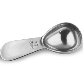 18/8 Stainless Steel Coffee Measuring Spoon 2 Tablespoon Coffee Scoop Short Handle Measuring Spoon for Ground Coffee Tea Sugar Flour Exact Measuring Spoons (30ml)