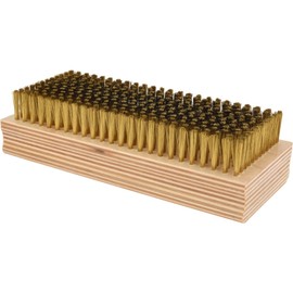 PRO SOURCE Fine Wire Cleaning & Finishing Brush: 0.005" Brass Filament in 2-5/8" x 6-1/2" Wood Block