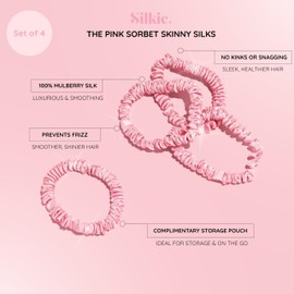 SILKIE x4 Set 100% Pure Mulberry Silk (Pink Sorbet)