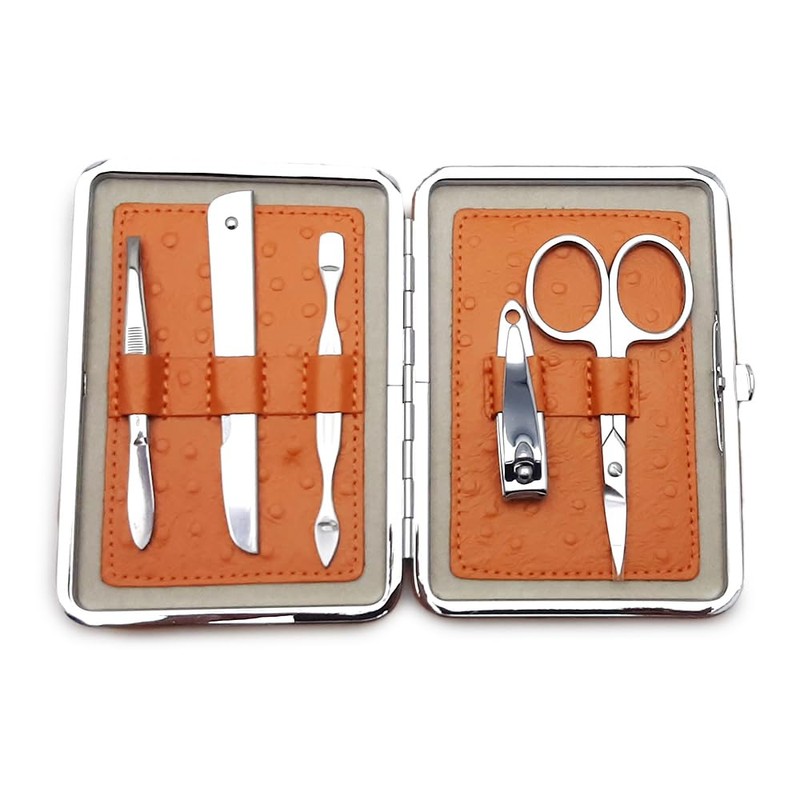 Geneva Manicure Set in Faux Leather Case with 5 Pieces
