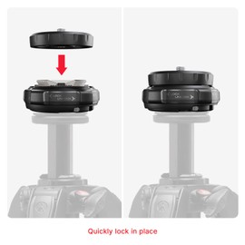 Manfrotto XCHANGE Quick Release, Universal System for Tripod-Slider-Accessories,Base and Plate Mechanism, 20kg Payload, Lightweight Aluminium, 3/8” & 1/4” Threads, for Photo, Video and Lighting Gear