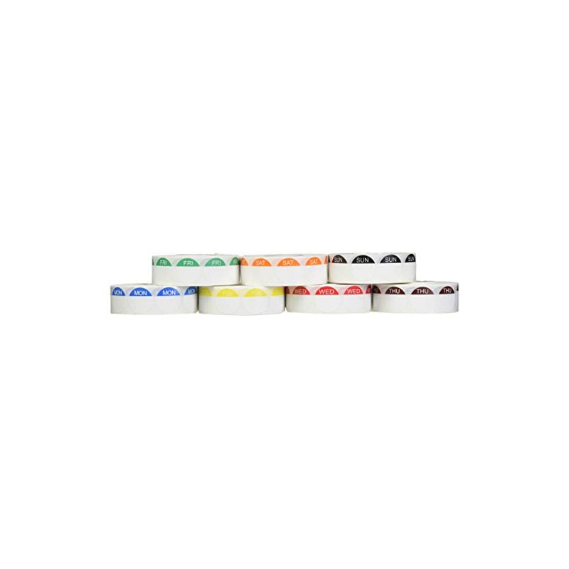 Food Label Day Dots Full Week 1000 Stickers per Day
