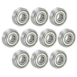 PATIKIL 0.24" x 0.67" x 0.24" 606ZZ Deep Groove Ball Bearing 10 Pack Double Shield Bearings Pulley Bearing Wheel Skateboard Bearings