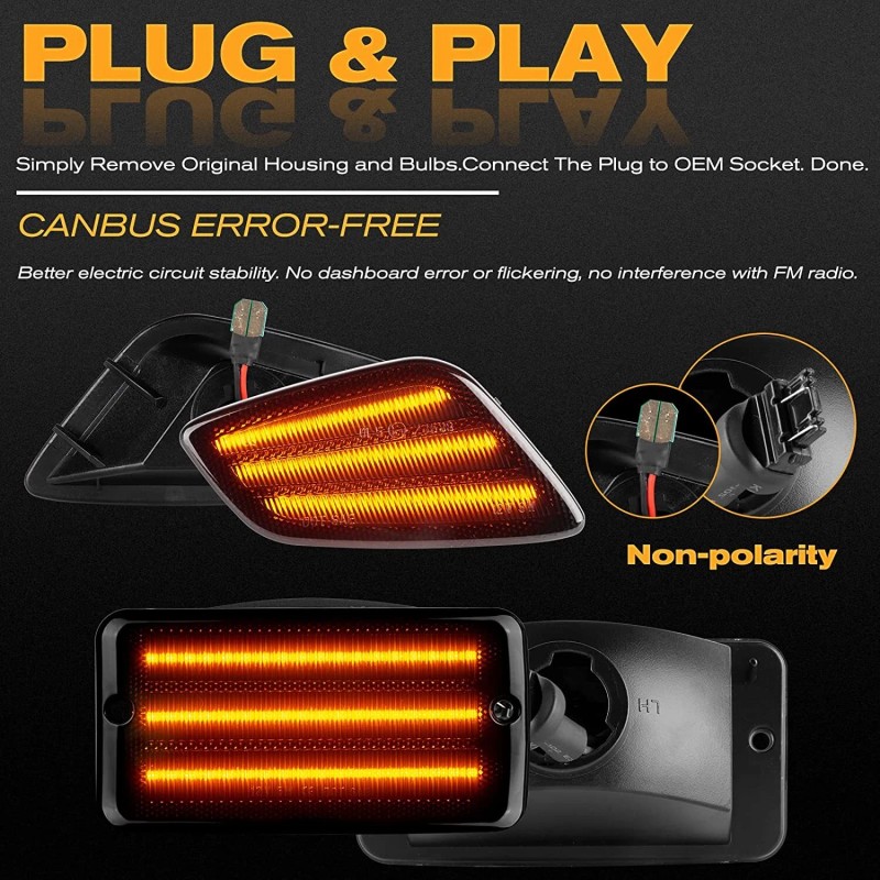 MAG For 97-06 Jeep Wrangler TJ LED Dynamic Front Side