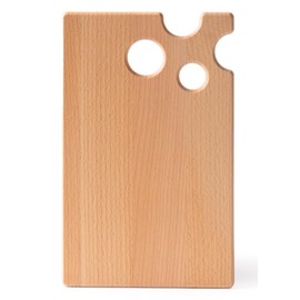 EVERYJOY Serving Board Made of Beech Wood Chopping Board Breakfast Board for Cutting and Serving (Cheese, 24 x 15 x 0.9 cm)