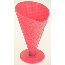 Ice Cream Sundae Dish Pack of 4 Cone Shaped Dessert Bowl Gelato Scoop Plastic