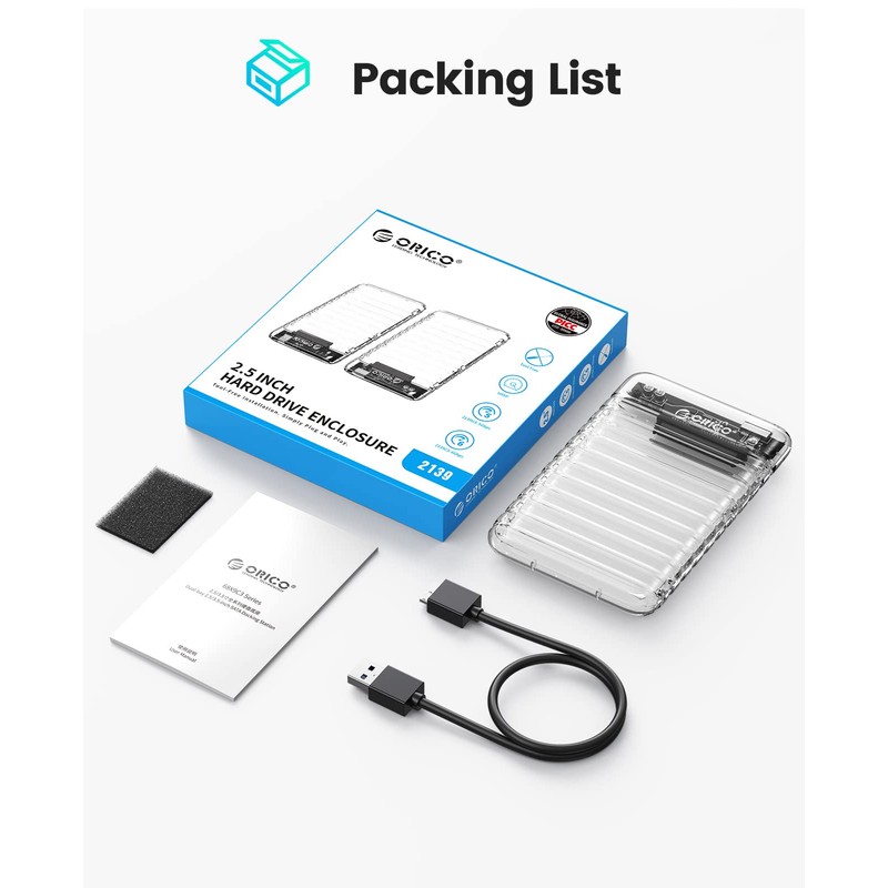 ORICO HDD Case 2.5 Inch USB 3.0-SATA External Hard Drive