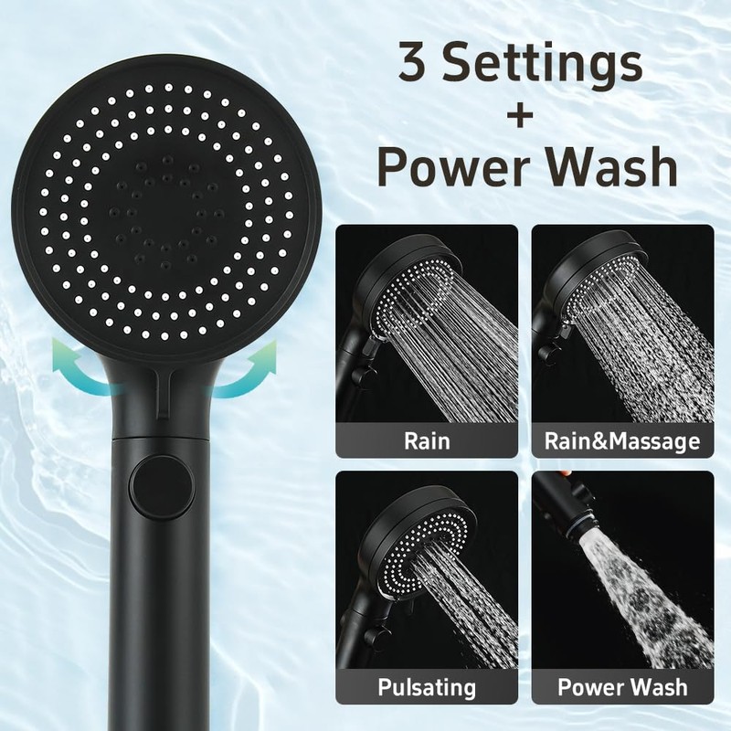 DOILIESE Shower Head with Handheld Spray High Pressure Shower Head