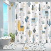4 Pcs Cute Llama Bathroom Decor, Funny Alpaca Cactus Cartoon