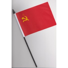 USSR Russia Hammer and Sickle Hand Flag 25cm by 1000 Flags