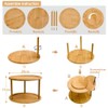 Bamboo Lazy Susan Organizer, 2-Tier Kitchen Rotating Spice Rack for