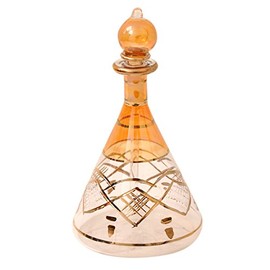 CraftsOfEgypt Egyptian Perfume Bottles Single Large Hand Blown Decorative Pyrex Glass Vial Height inch 5.75 inch (15 cm)