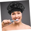 Minkissy 2sets Sleep Hat Elastic Brim Patient Headwear Hair Bonnet