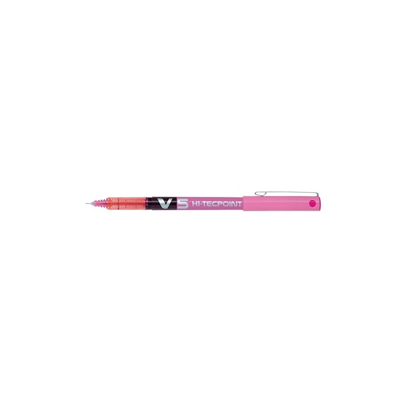 Pilot V5 0.5mm hi-tecpoint liquid pink colour ink rollerball pen