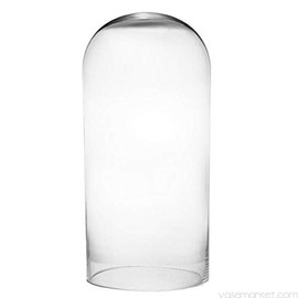Glass Dome Cloche H-24 D-12 Bell Jar Terrarium Display Cover - Wedding, Event and Home Decor