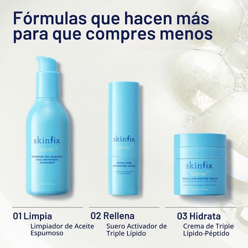 Skinfix-Mini Barrier+ Crema facial con triple lípido y péptidos, 0,5