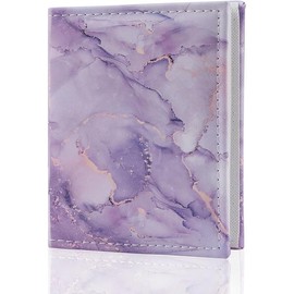 Photo Album 4x6 Photos - 52 Photos Small Mini Capacity Vegan Leather Cover Photo Album, Portable Wallet Photo Album for Family Wedding Girls, (Hearts) Decor Gift Christmas Insert Lightweight - Color: Purple