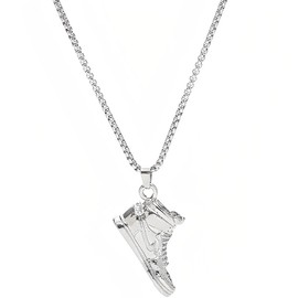 EAVUYIS Men's Stainless Steel Sports Shoes, Boxing Gloves Pendant, Men's Chain Pendant, Boys Chain with Pendant for Birthday, Father's Day