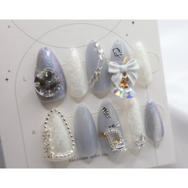Handmade nails - Luxuries part 2. Icing CD - Basic - Almond / 수제네일 - Luxuries part 2. 아이싱CD - 기본 - 아몬드