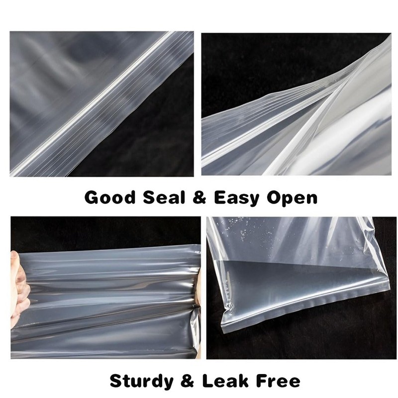 15 Pieces Large 3.5 Gallon Plastic Zipper Storage Bags 16x19