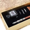 GC Antique Wooden Stem Pen Handcrafted Calligraphy Pen Set Dip