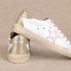 Mi.iM Sofia Rubber Sole Lace-up Low Top Star Sneakers(7.5, White)