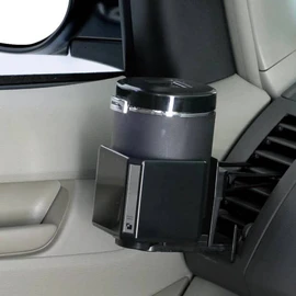 ナポレックス(Napolex) Fizz 車用LED付灰皿 センサーイルミアッシュ 電池交換不要 ソーラーバッテリー 広口設計 ワンタッチオープンタイプ 光センサー内蔵 自動点灯 ボトルサイズ 簡単一発消化 Fizz-882