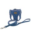 Aiminto Premium Denim Dog Harness and Leash Set, Step in,