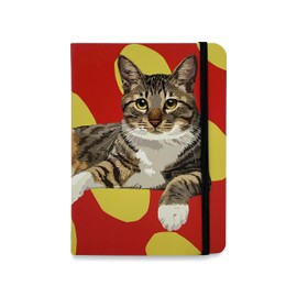 Tabby Cat Flexible Pocket Notebook by Leslie Gerry - Memo Pad