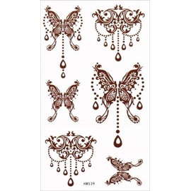 (Fantasy) THE FANTASY Tattoo Sticker Tribal Butterfly Tribal-9 [Regular] - 7 Types (hm539)