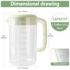 BPFY Clear Plastic Pitcher with Lid, 2 Pack Clear Water