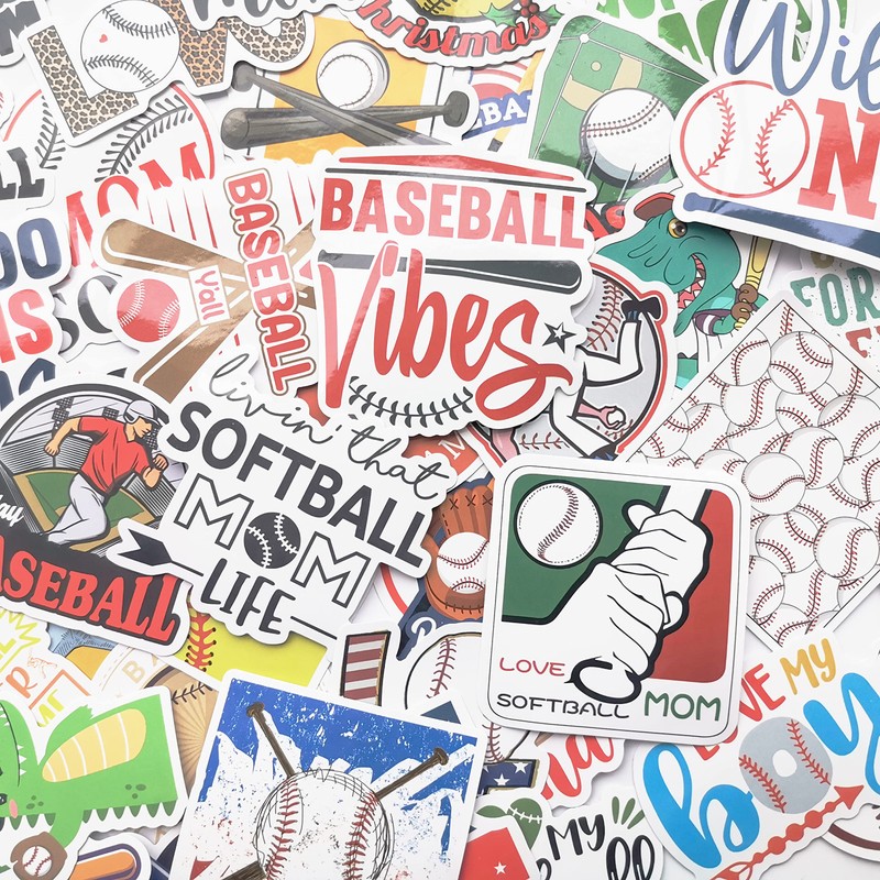 Baseball Decals Funny Softball Stickers (Baseball - A)