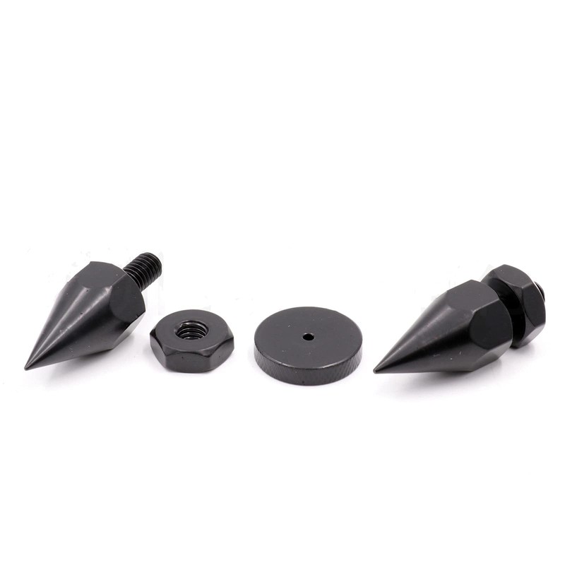 Flushbay 4-Piece Set Speaker Spike M6 Black Audio Speaker Insulator